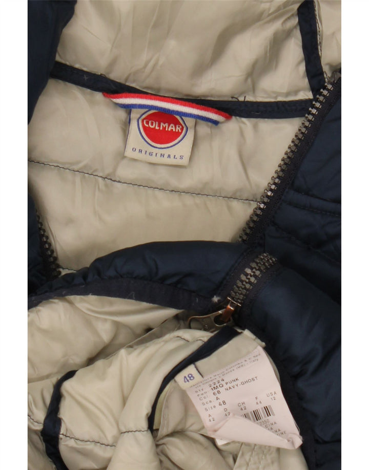Colmar Veste matelassée à capuche pour femme IT 48 XL Bleu marine Polyester