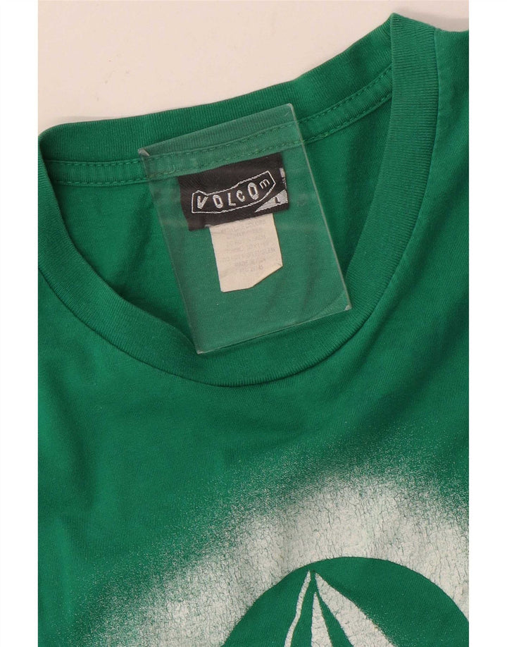 Volcom T-shirt graphique pour hommes, grand, vert, coton