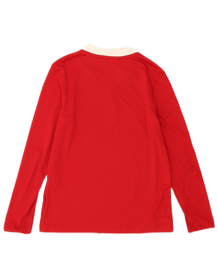 Adidas Garçon Climalite Top Manches Longues 9-10 ans Rouge Moyen Polyester