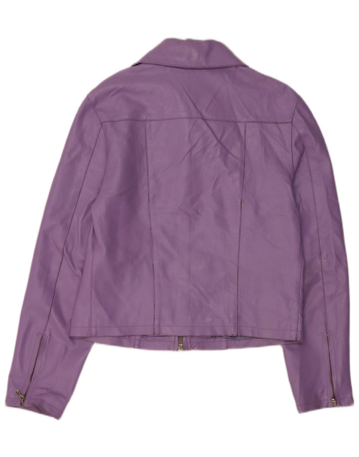 Habana Veste en cuir pour femme UK 10 Petit cuir violet