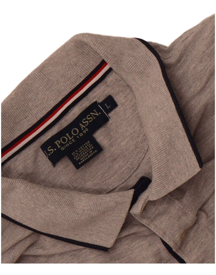 U.S. Polo Assn. Polo Graphique Homme Grand Coton Gris