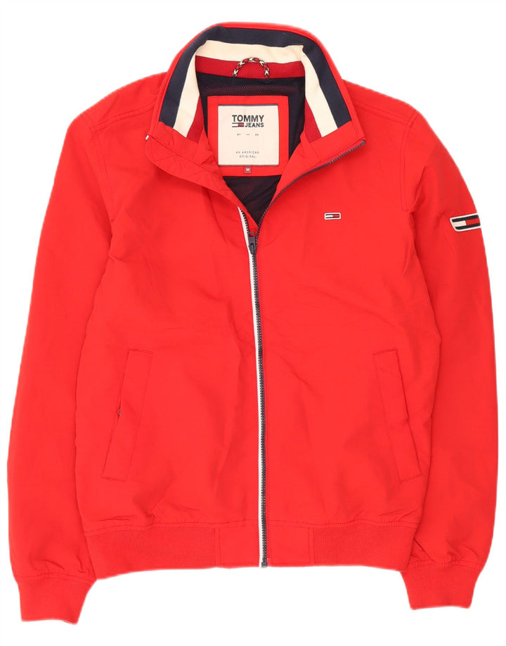 Tommy Jeans Veste Bomber Homme UK 38 Rouge Moyen Polyester