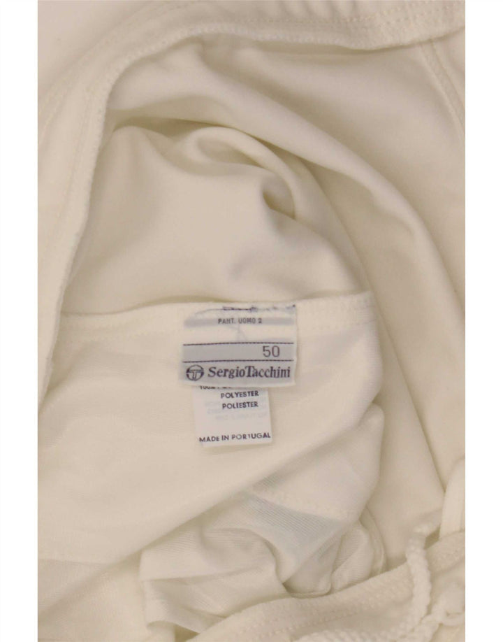 Sergio Tacchini Short de sport pour homme IT 50 Large Blanc Polyester