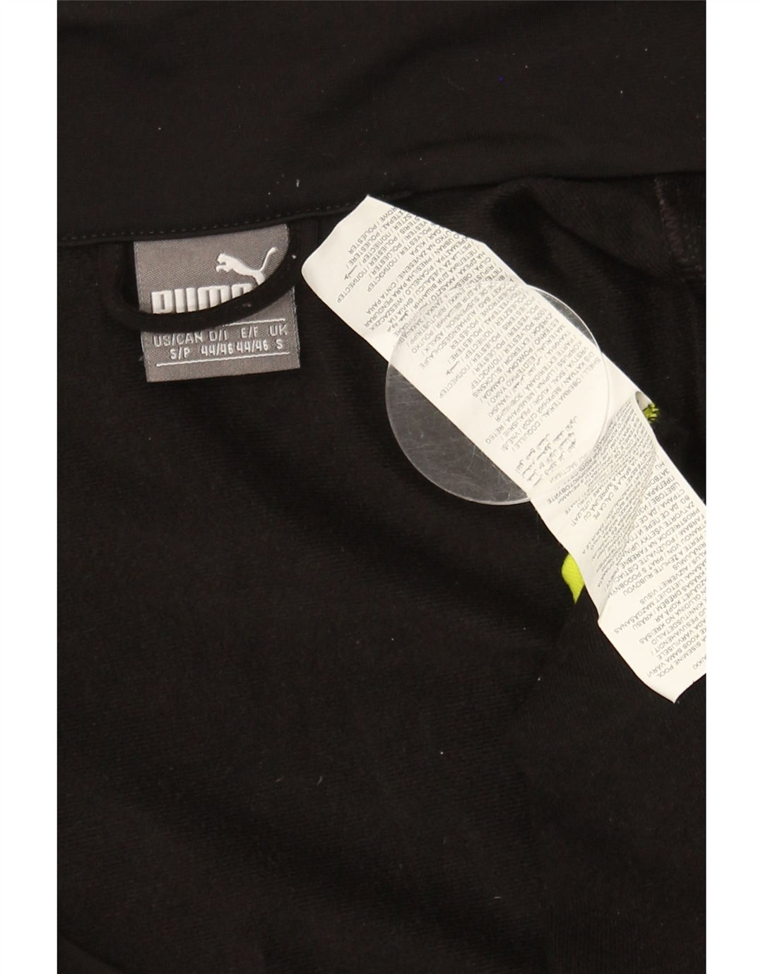 PUMA Mens Graphic Tracksuit Top Jacket Small Black Colourblock Polyester