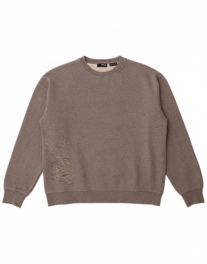 Fila Sweat-Shirt Homme Gris Moyen Coton