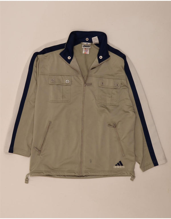 Adidas Veste de survêtement graphique pour homme UK 34/36 Petit Kaki Colorblock