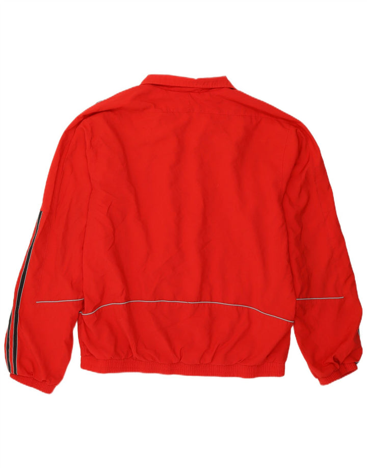 Adidas Veste de survêtement pour homme UK 42/44 Large Rouge Colorblock Polyester