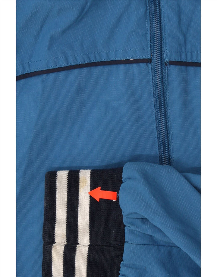 ASICS Mens Tracksuit Top Jacket Medium Blue Colourblock Polyester Vintage Asics and Second-Hand Asics from Messina Hembry 