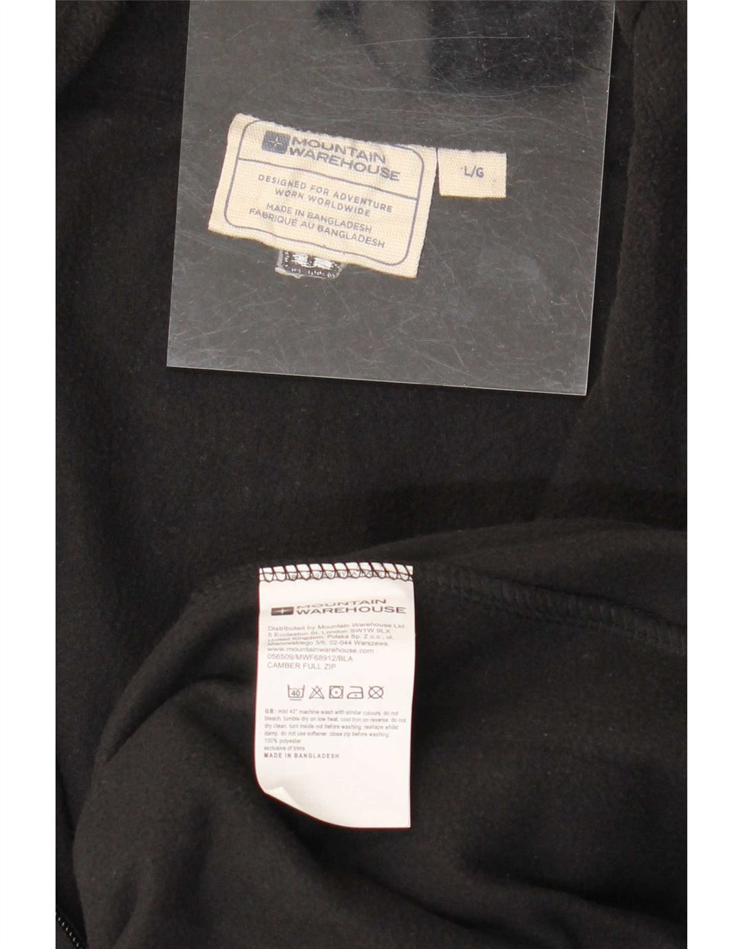 Mountain Warehouse Veste polaire pour homme UK 40 Large Noir Polyester