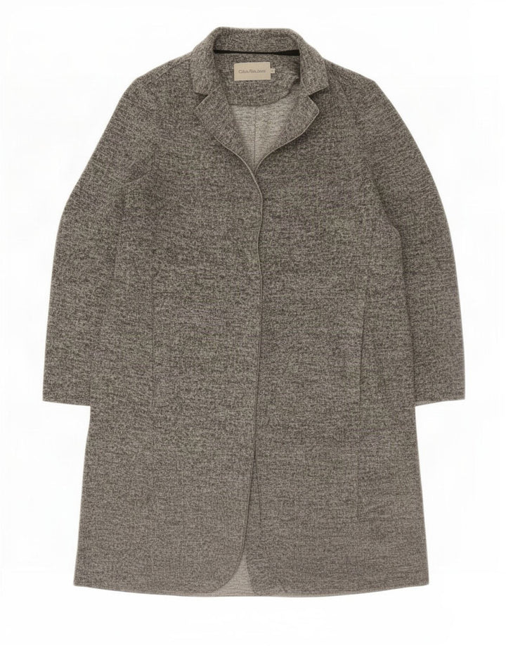 Calvin Klein Jeans Manteau Femme UK 18 XL Gris Moucheté Polyester
