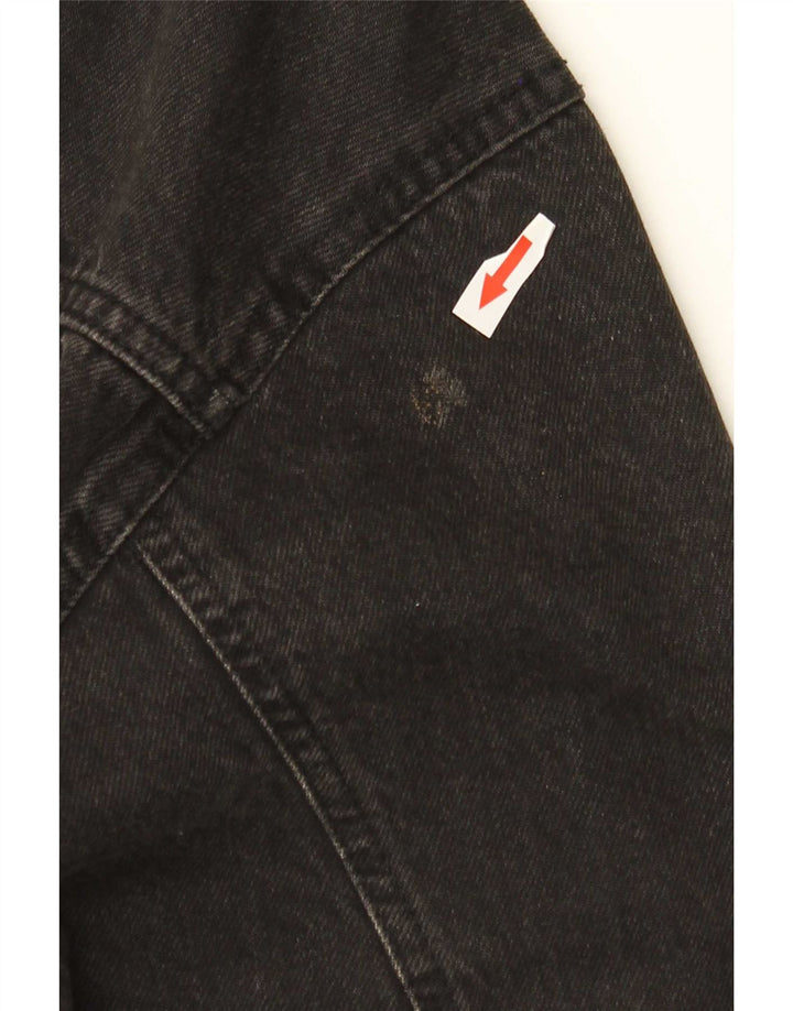 Zara Veste en jean pour femme UK 16 Grand coton noir