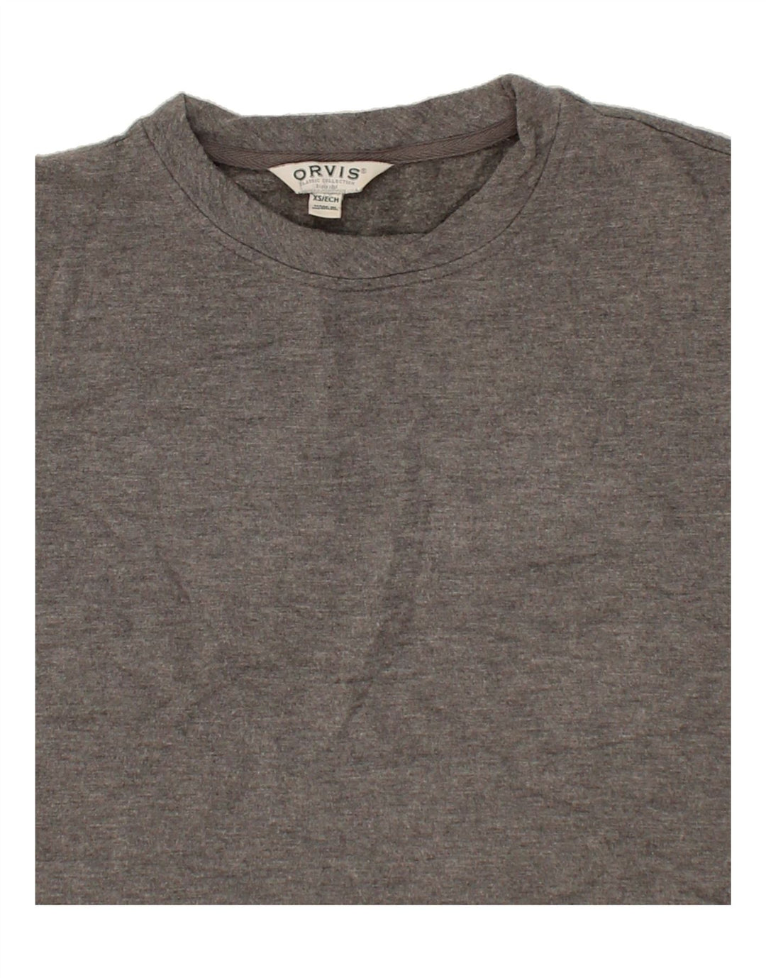 ORVIS Womens Oversized Sweatshirt Jumper UK 6 XS Grey Modal Vintage Orvis and Second-Hand Orvis from Messina Hembry 