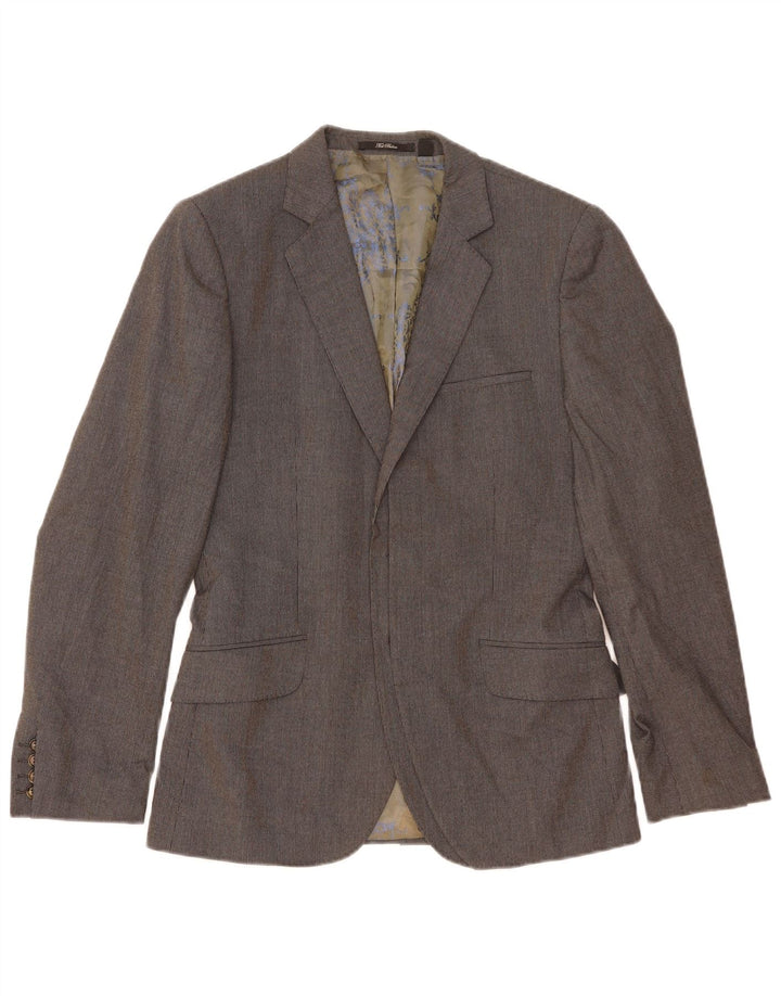 Ted Baker Veste blazer ouverte pour homme Taille 2 Petit Gris