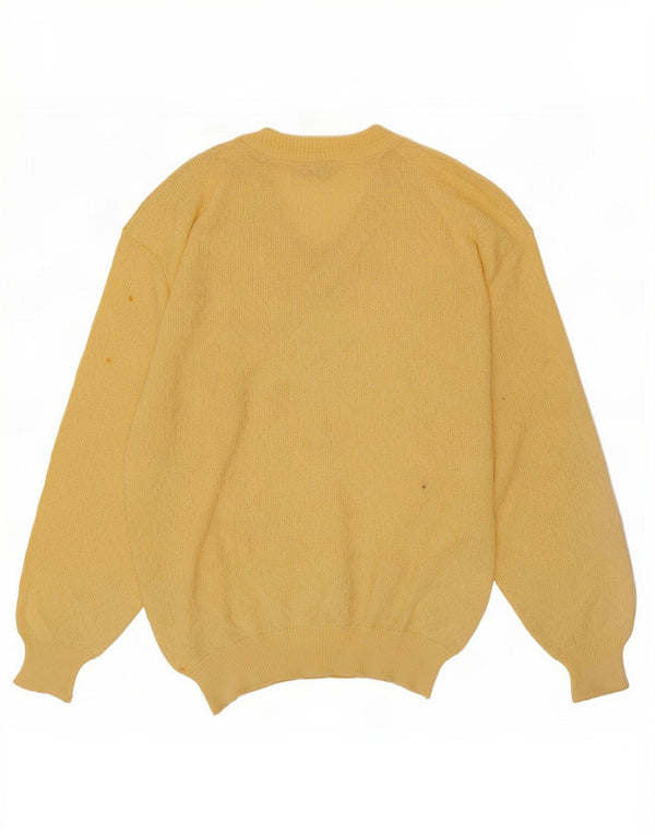 Adler Pull ample à col en V pour homme IT 50 Jaune moyen géométrique