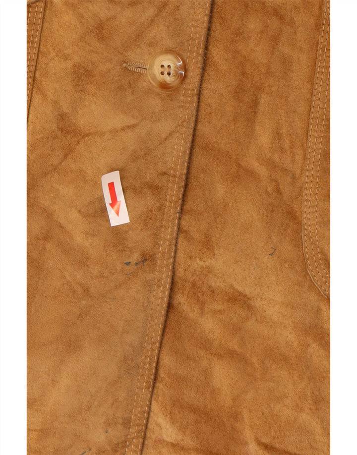 Marks & Spencer Manteau en daim pour femme UK 12 Cuir marron moyen