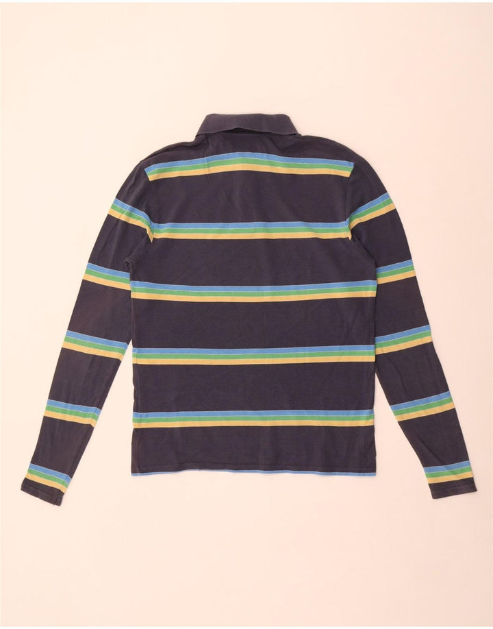 Levi's Polo à Manches Longues Homme Bleu Marine Rayé Coton