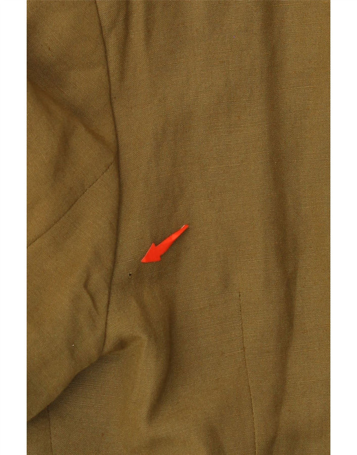 VINTAGE Veste Blazer 4 Boutons Femme IT 44 Rayonne Kaki Moyen