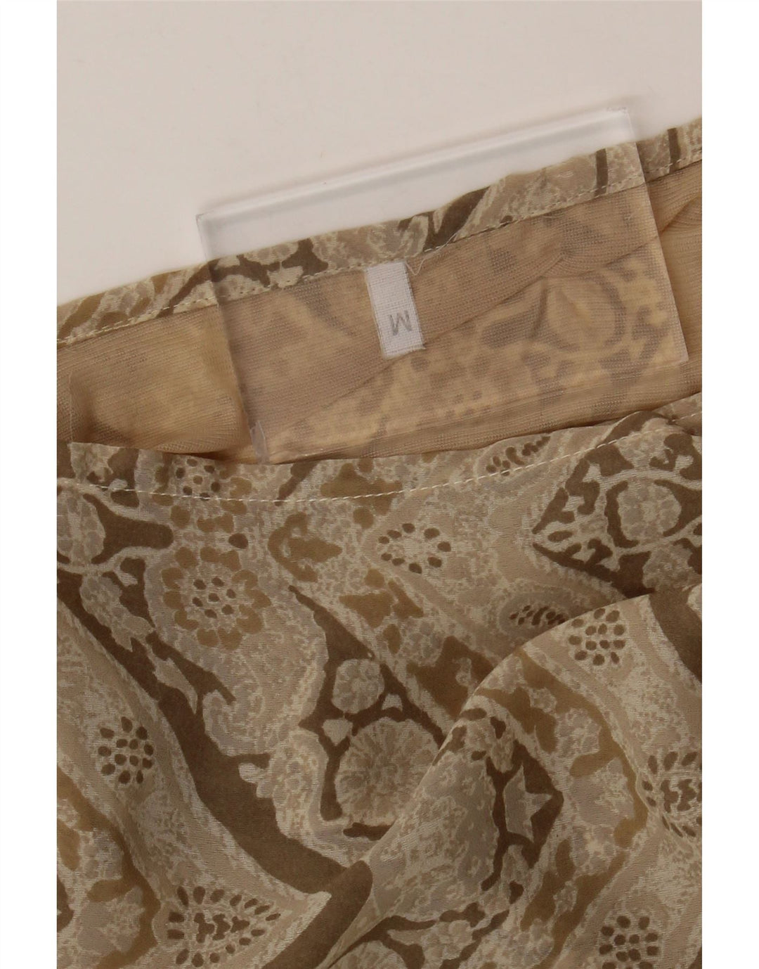vintage Femmes Maxi Wrap Jupe Moyenne W28 Beige Floral