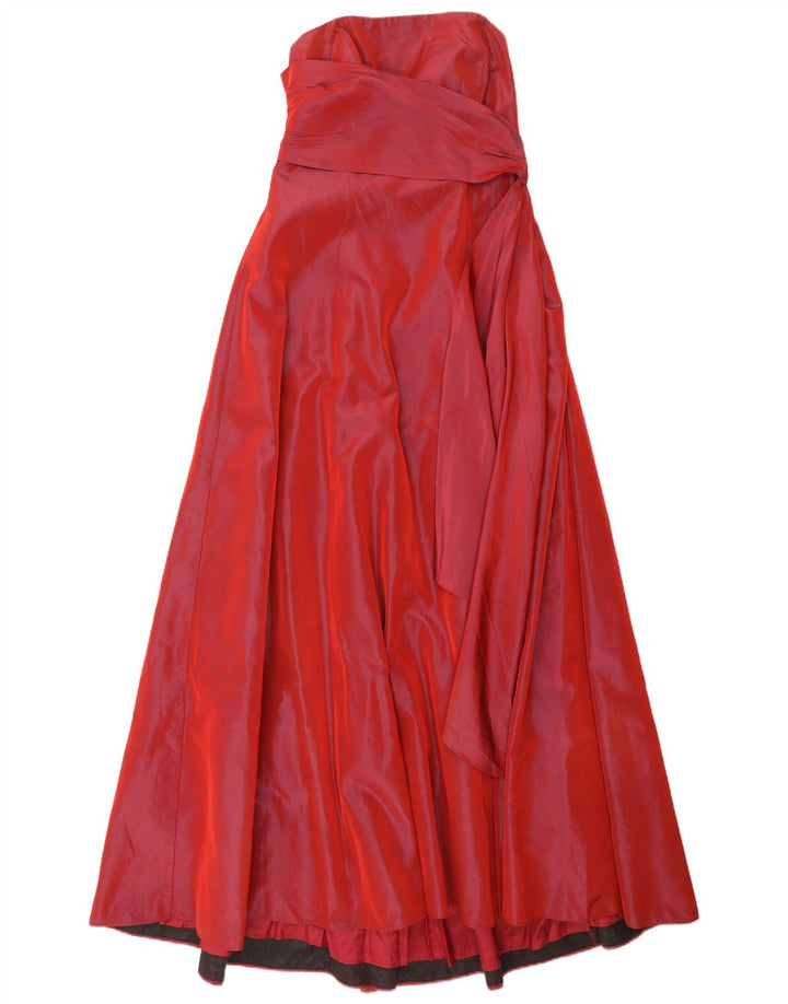 Debut Robe Maxi Bustier Femme UK 42 Viscose Rouge Moyen