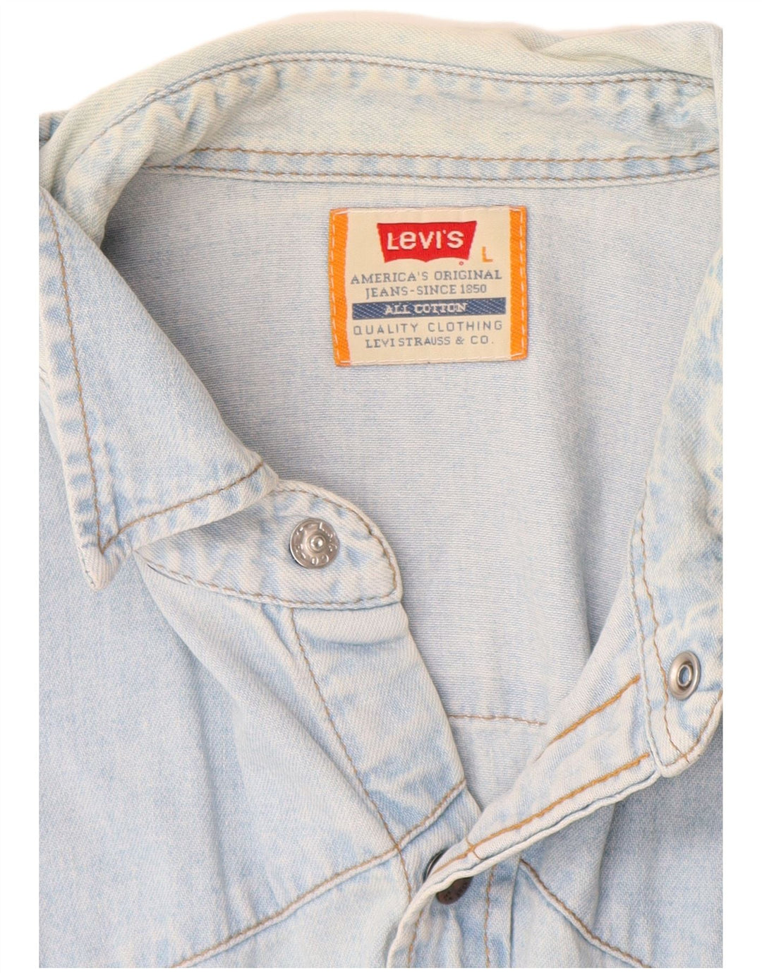 Levi's Chemise en Jean Large Homme Bleu Coton