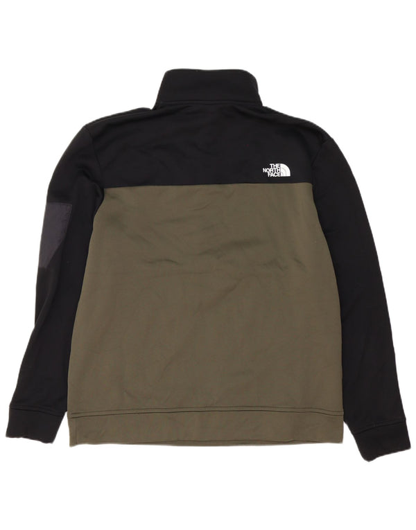 The North Face Sweat-shirt à col zippé pour homme Large Kaki Colourblock