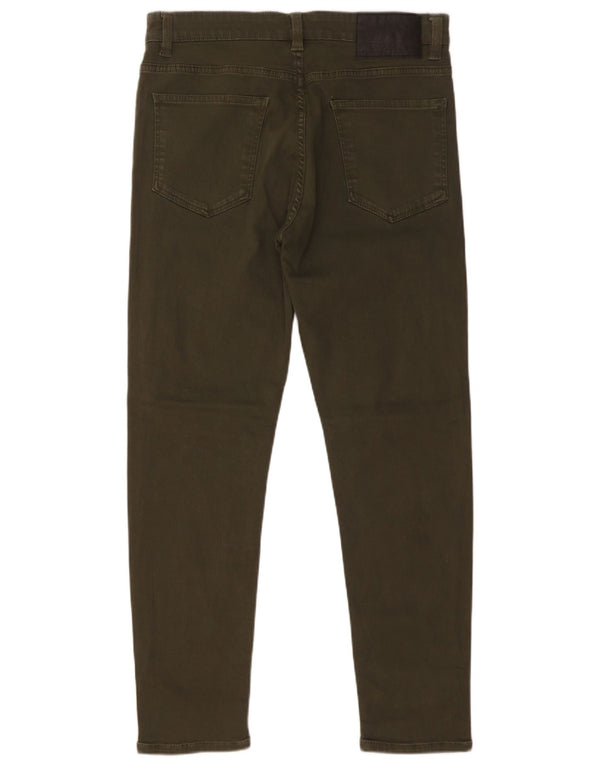Zara Jean Slim Homme EU 42 Large W32 L28 Kaki Coton