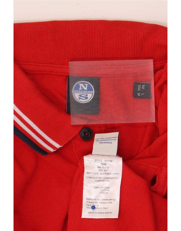 North Sails Polo Homme Grand Coton Rayé Rouge