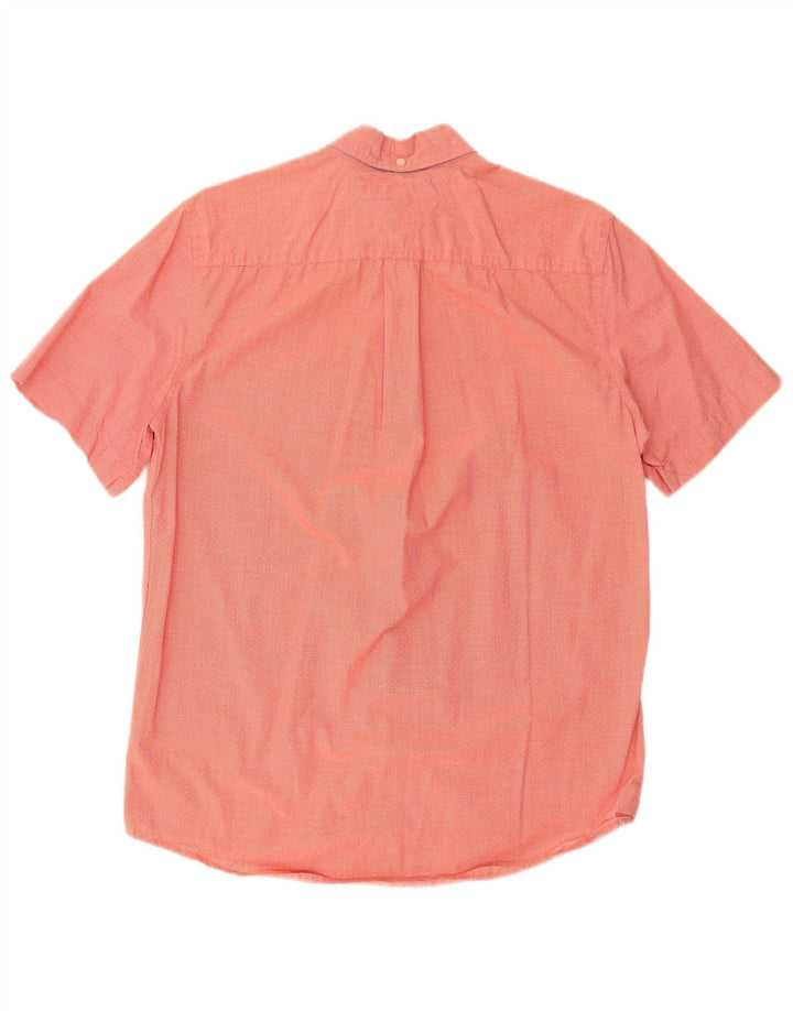 Tommy Hilfiger Chemise à manches courtes pour homme Coupe classique Petit pied-de-poule rouge