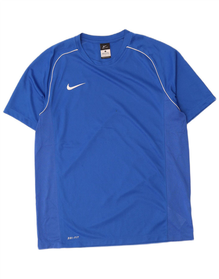 Nike Hommes Dri Fit T-Shirt Haut Grand Bleu Polyester