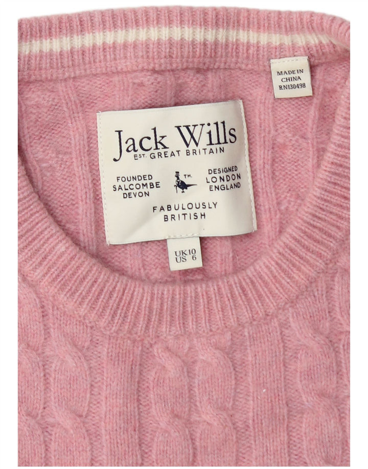 Jack Wills Pull ras du cou pour femme UK 10 Petit Rose