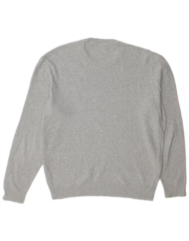 Zara Pull Col Rond Homme Gris Moyen Coton