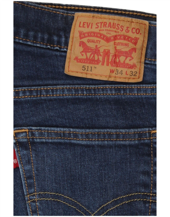 Levi's Jean Slim 511 Homme W34 L32 Bleu Marine Coton