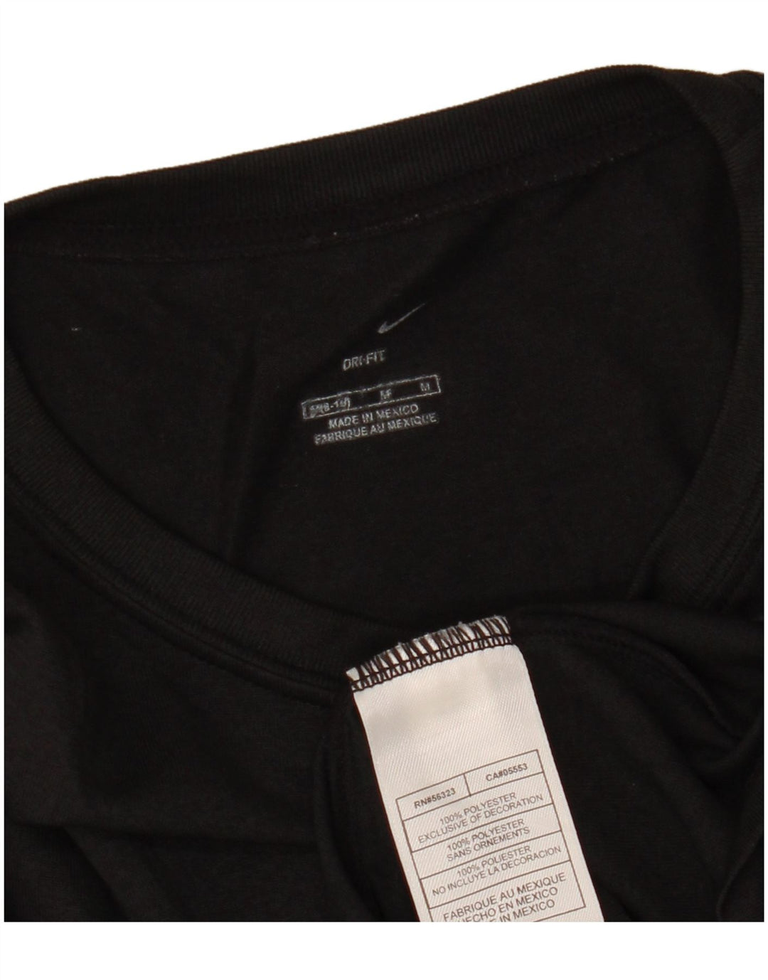 NIKE Haut Dri Fit à manches longues pour femmes US 8/10 Polyester noir moyen