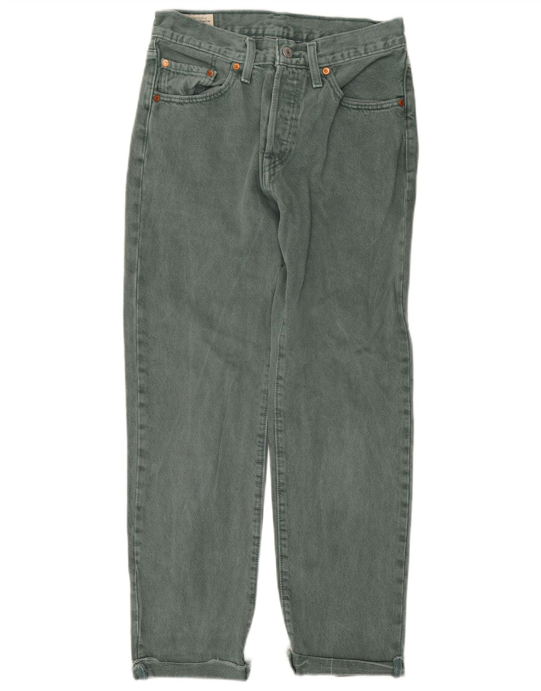 LEVI'S Jean droit 501 femme W27 L28 vert coton