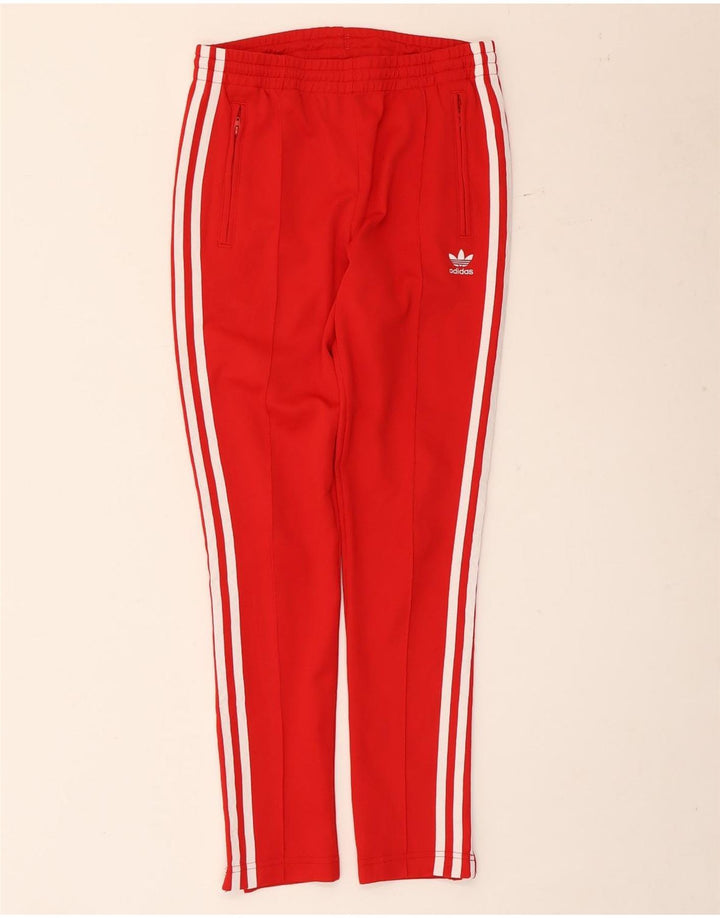 Adidas Pantalon de survêtement pour femme UK 8 Small Rouge Polyester