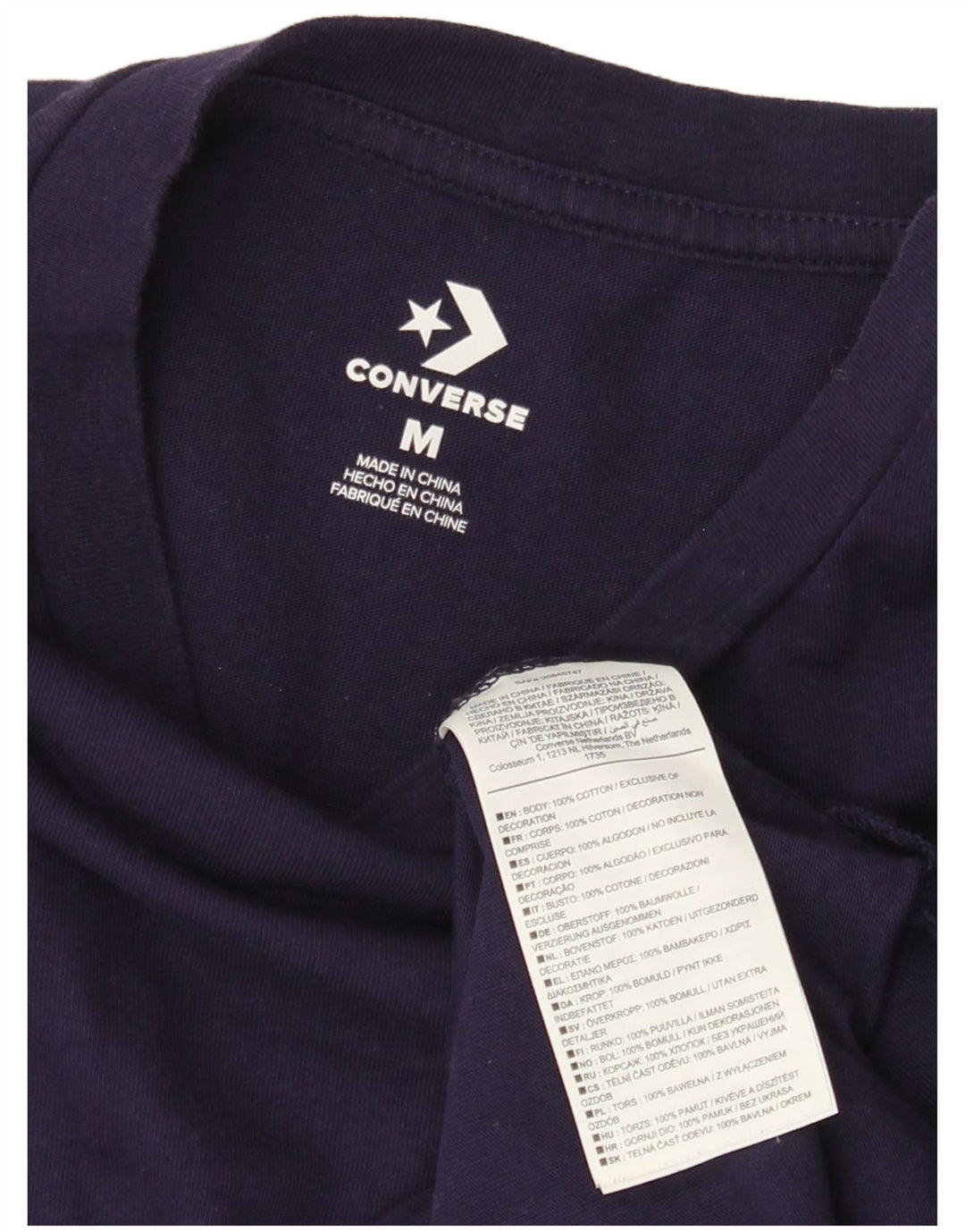 CONVERSE Haut à manches longues pour femme UK 14 Coton violet moyen