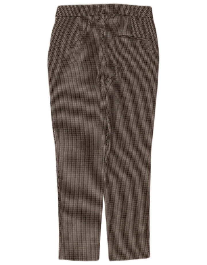 Pantalon Chino Slim Femme Zara Moyen W28 L26 Gris Pied De Poule Polyester