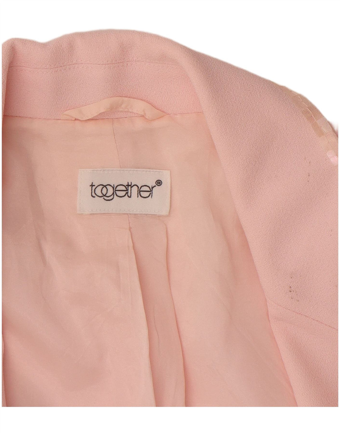 TOGETHER Veste Blazer 1 Bouton Femme UK 12 Rose Moyen Polyester