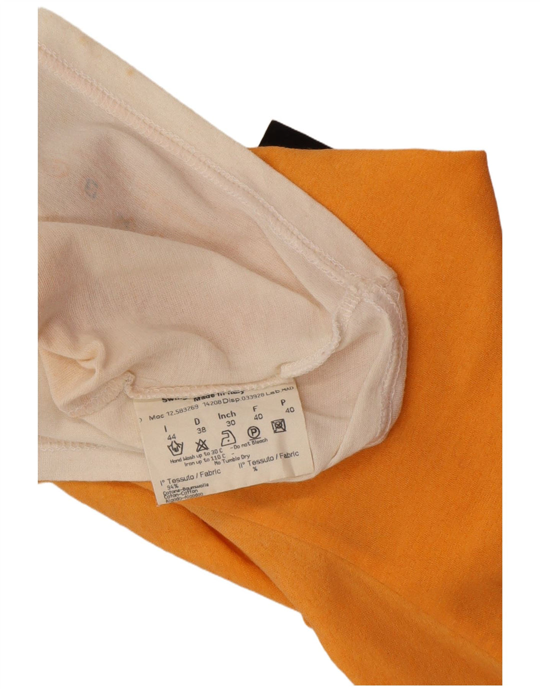 FENDI Femme T-Shirt Top IT 44 Coton Colorblock Orange Moyen