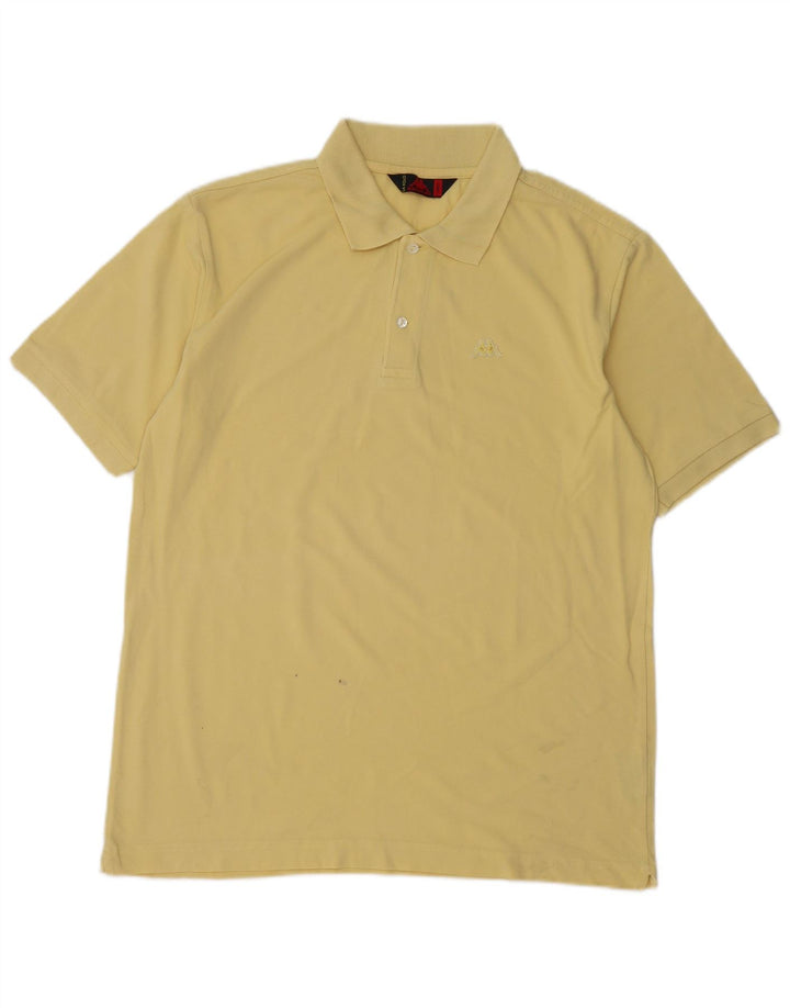 Kappa Polo Homme Large Jaune Coton