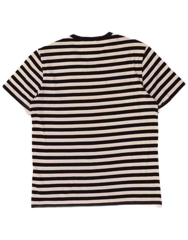 Champion T-Shirt Graphique Homme Noir Moyen Rayé Coton