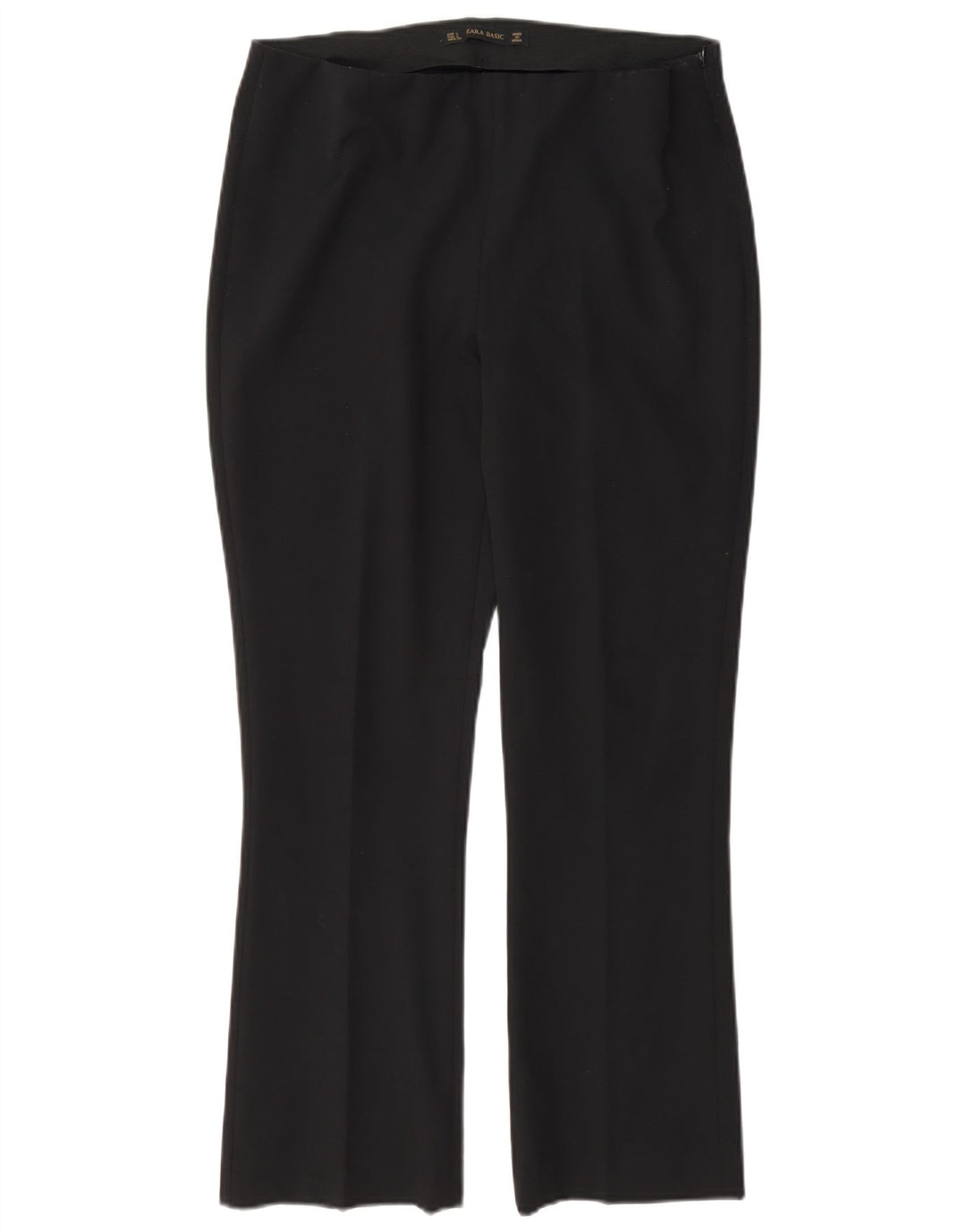 Zara Pantalon décontracté régulier pour femme Large W30 L27 Noir