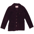 ROCKY Veste blazer en velours côtelé à 5 boutons pour femme UK 14 Coton violet moyen