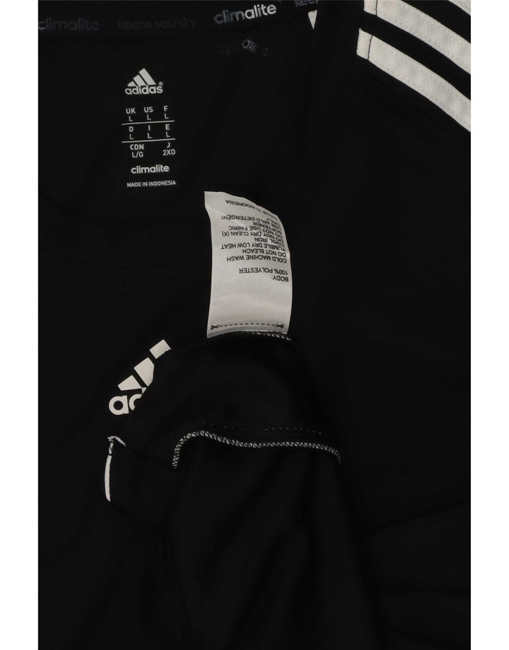 Adidas Hommes Climalite T-Shirt Haut Grand Noir Polyester