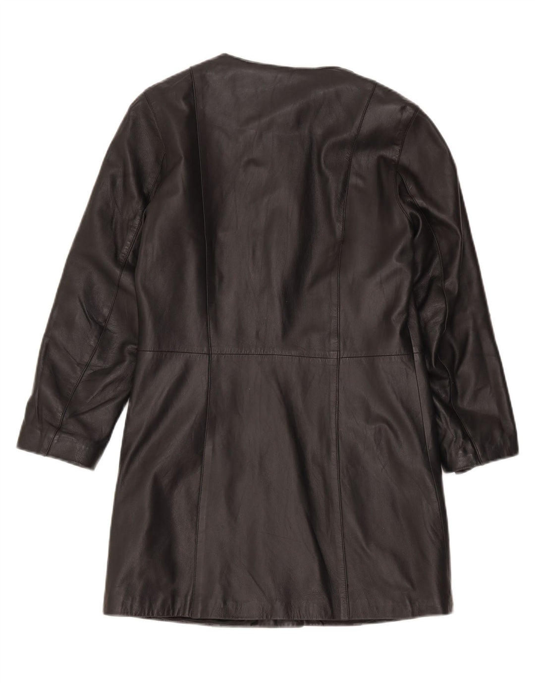 Zen Manteau En Cuir Femme IT 42 Cuir Noir Moyen