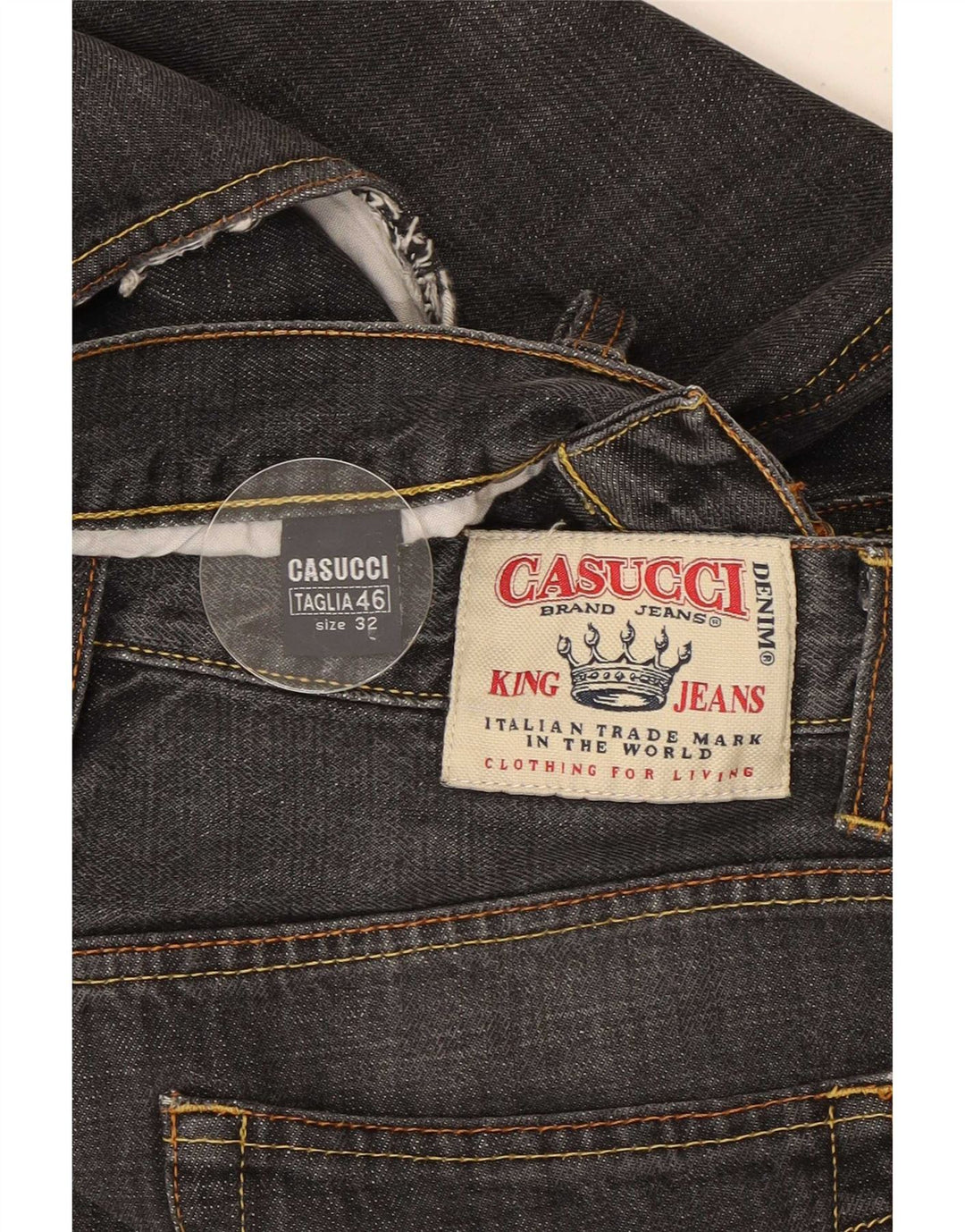 Casucci Jean droit homme IT 46 Small W32 L31 coton noir