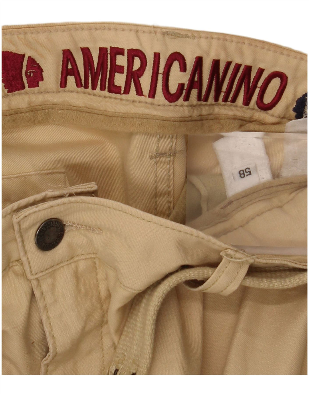 AMERICANINO Short Cargo Homme IT 58 4XL W42 Beige