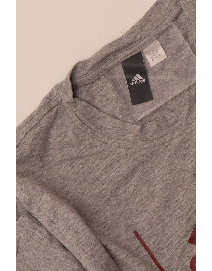 ADIDAS T-Shirt Graphique Homme Gris Moyen Moucheté