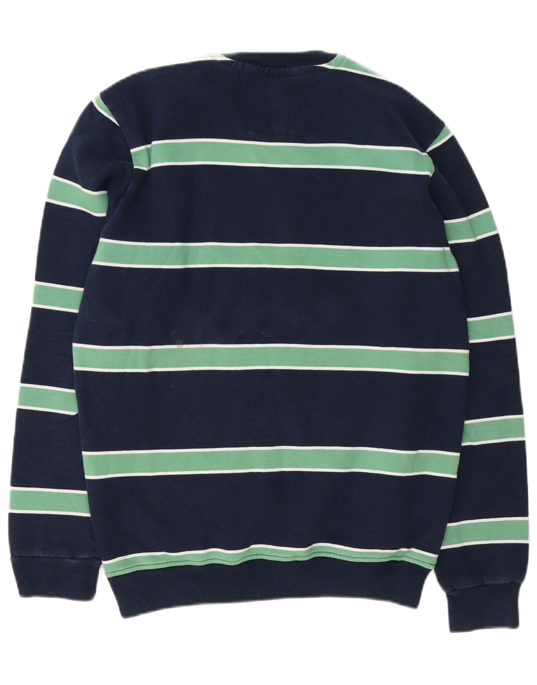 Crew Clothing Sweat-shirt pour homme en coton rayé bleu marine