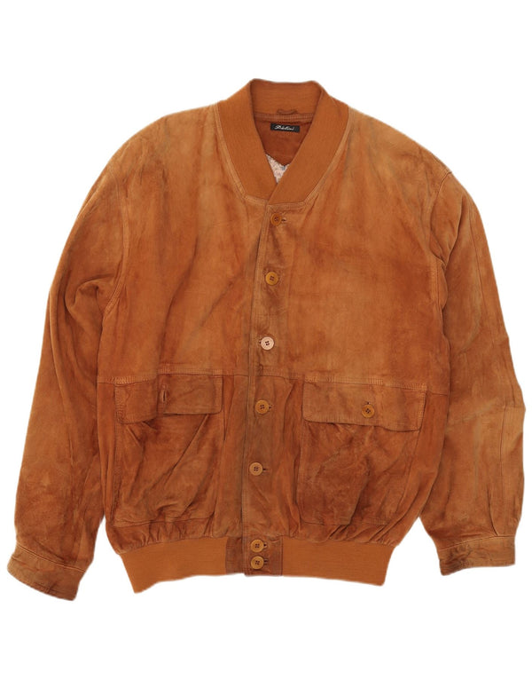 Pielini Veste Bomber En Daim Homme IT 56 3XL Beige